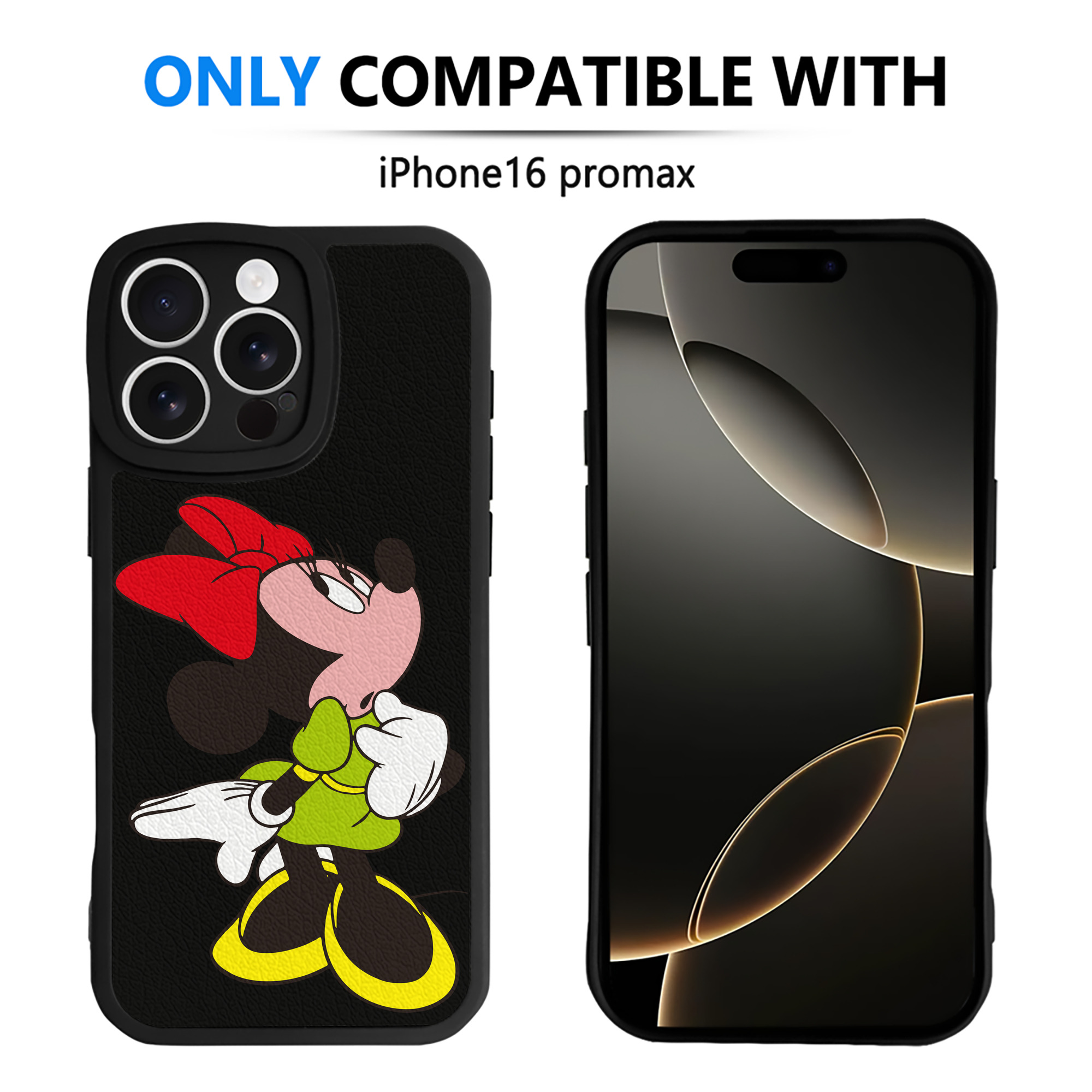 （画像用） ミッキーマウス Mickey Mouse 【iPhone 16シリーズ対応】シリコンスマホケース（レザー調） 材質：シリコン